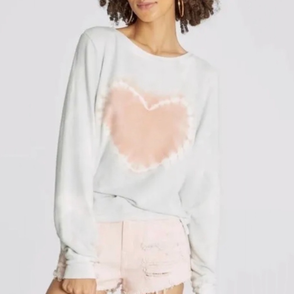 NWT Wildfox Baggy Beach Jumper Sweatshirt in Heart Shore Ombre
